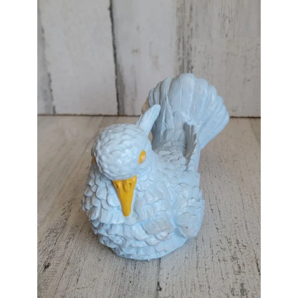 Vintage blue pigeon AS IS bird‎ home decor unique